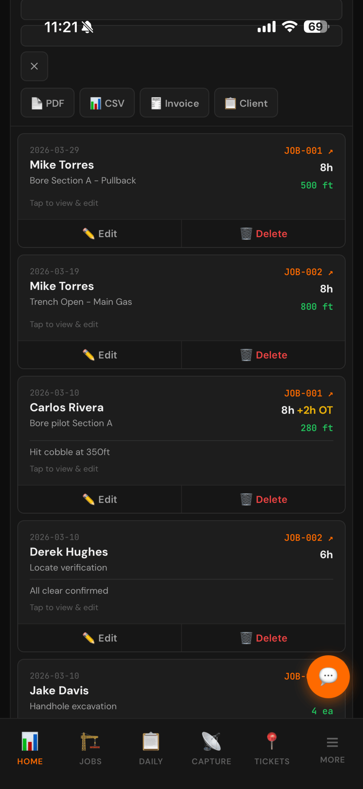 Construction daily report summary generate from field data