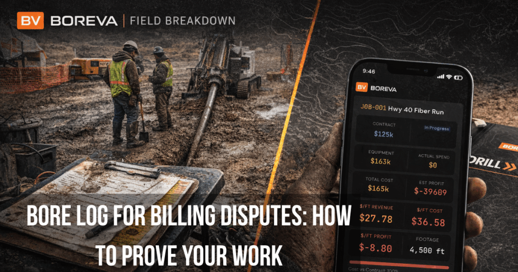 Bore Log for Billing Disputes: How to Prove Your Work and Protect Your Invoice