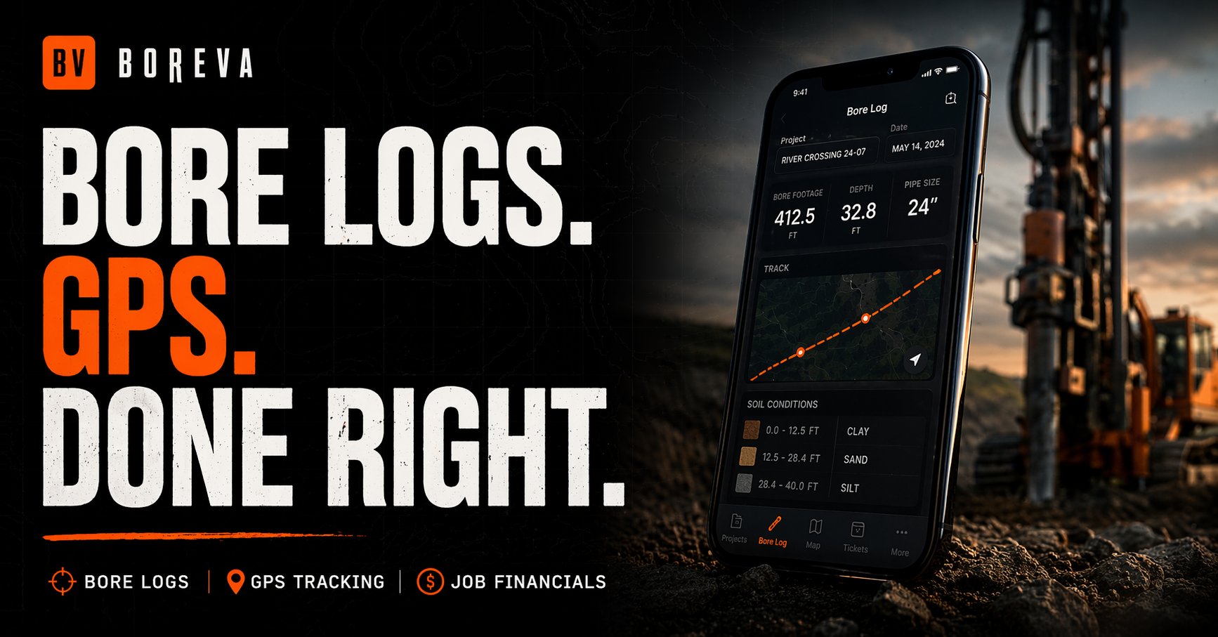 Directional Drilling App | HDD Bore Log & GPS Tracking | Boreva